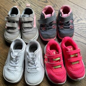 Bundle of 4 baby girl sneakers size 6